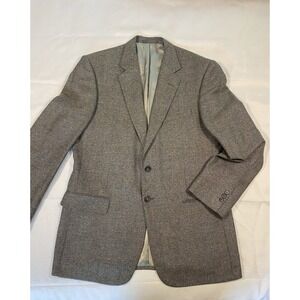 Tallia Uomo Single Breast Two Button Sports Coat Silk Wool‎ 43L Tweed